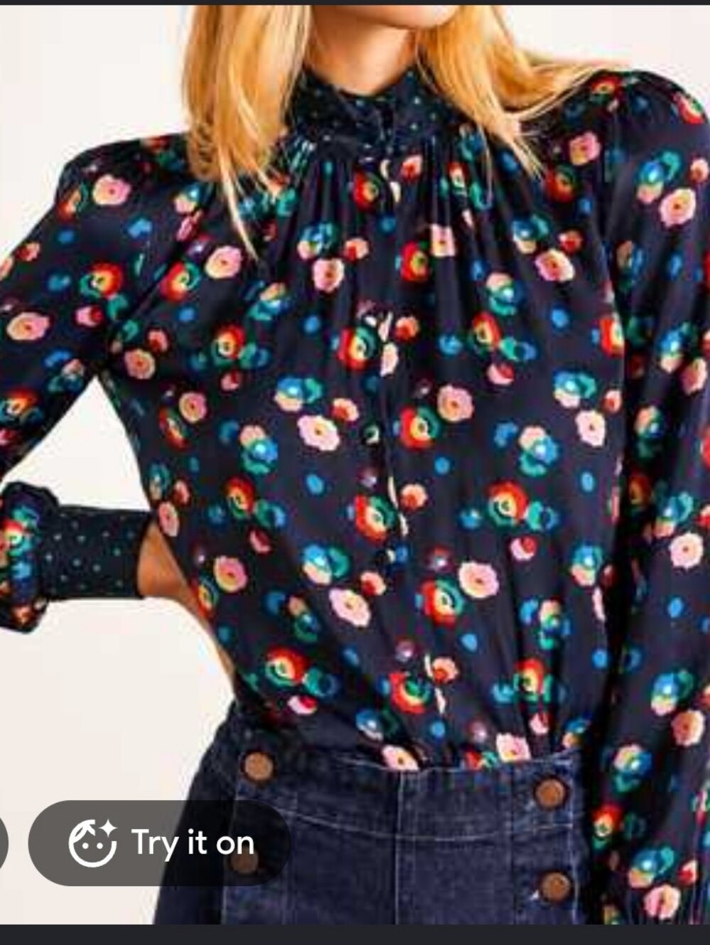 Boden Floral Bow Blouse 8